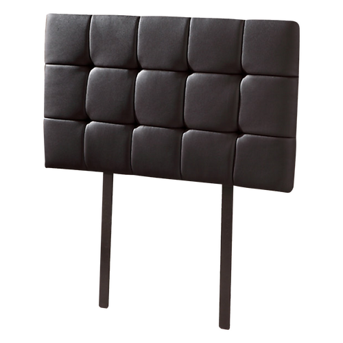 PU Leather Single Bed Deluxe Headboard Bedhead - Black