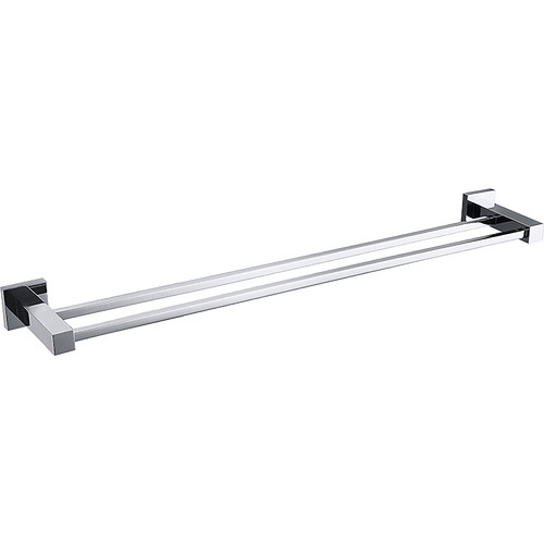 Double Classic Chrome Towel Bar Rail Bathroom