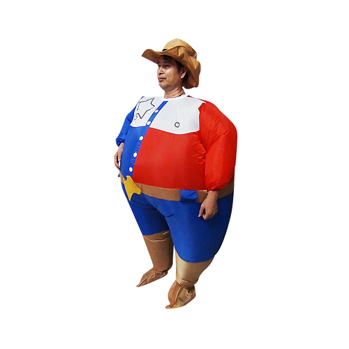 SHERIFF Fancy Dress Inflatable Suit -Fan Operated Costume