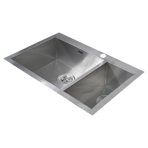 745x470mm Handmade Stainless Steel Topmount Kitchen Sink with Waste