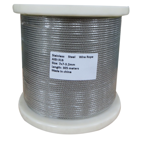 305M G316 STAINLESS STEEL WIRE ROPE 3.2MM BALUSTRADE