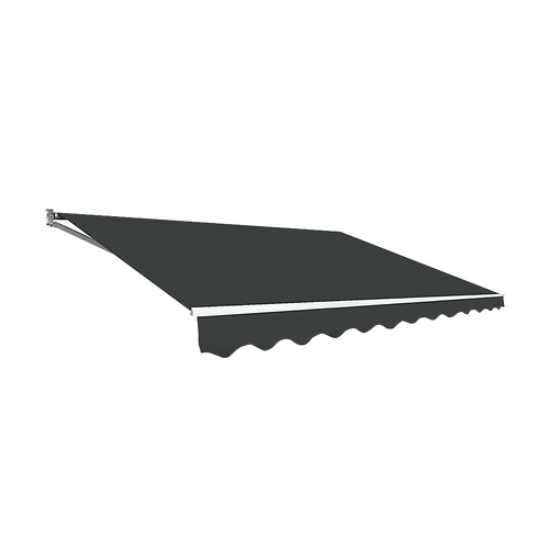 Motorised Outdoor Folding Arm Awning Retractable Sunshade Canopy Grey 5.0m x 3.0m