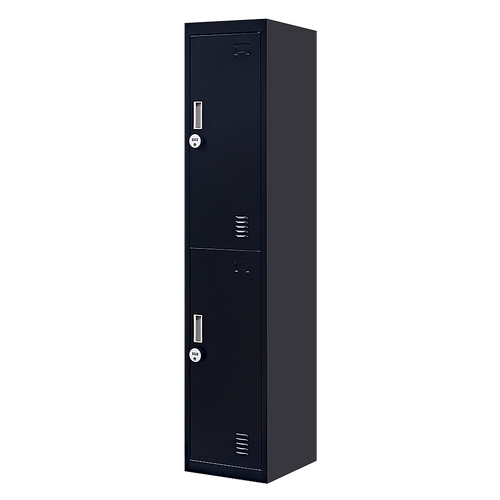2-Door Vertical Locker for Office Gym Shed School Home Storage