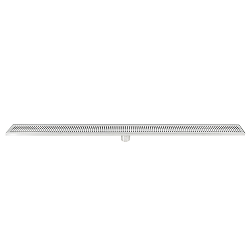 1200mm Bathroom Shower Stainless Steel Grate Drain w/Centre outlet Floor Waste Square Pattern