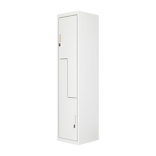 Grey Two-Door L-shaped Office Gym Shed Storage Lockers