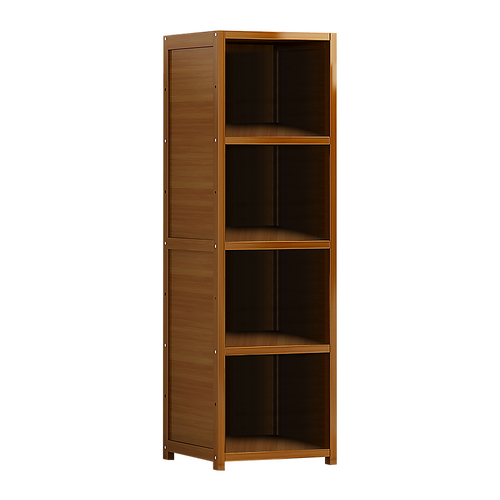 Bamboo Shelf Bookcase Display Storage Rack Stand Livingroom Bedroom