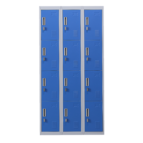 12-Door Locker for Office Gym Shed School Home Storage - Padlock-operated