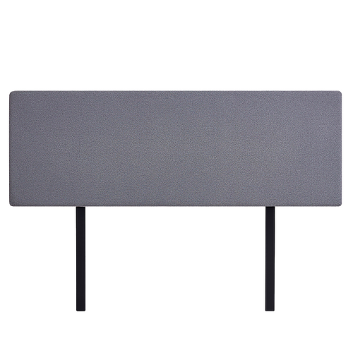 Linen Fabric King Bed Deluxe Headboard Bedhead - Slate Ash