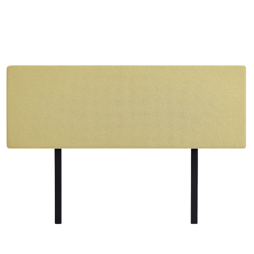 Linen Fabric King Bed Deluxe Headboard Bedhead - Sulfur Yellow
