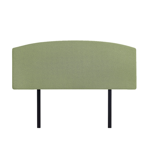 Linen Fabric Double Bed Curved Headboard Bedhead - Olive Green