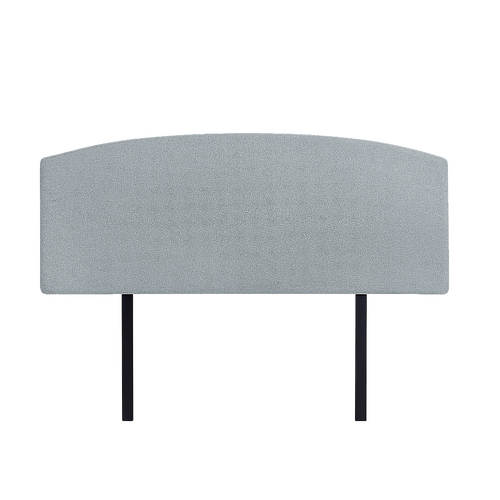 Linen Fabric Double Bed Curved Headboard Bedhead - Stone Grey