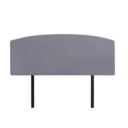 Linen Fabric Queen Bed Curved Headboard Bedhead - Slate Ash