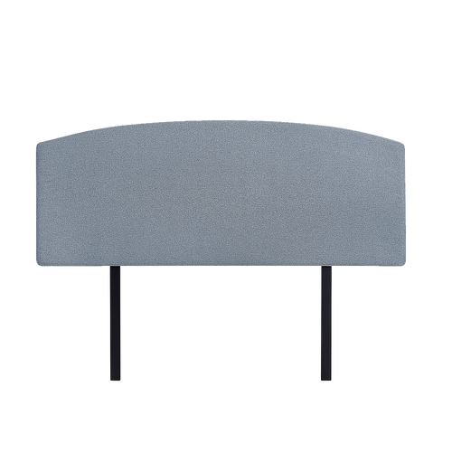 Linen Fabric Queen Bed Curved Headboard Bedhead - Berlin Blue