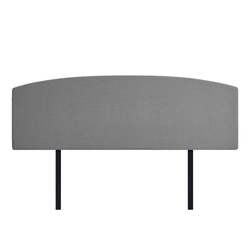 Linen Fabric King Bed Curved Headboard Bedhead - Night Ash