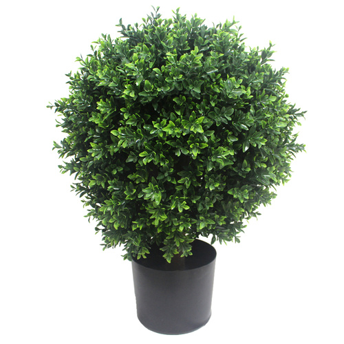 UV Resistant Artificial Topiary Shrub (Hedyotis) 70cm Mixed Green