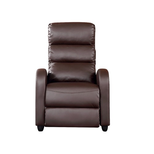 Luxury Leather Recliner Chair Armchair - Brown