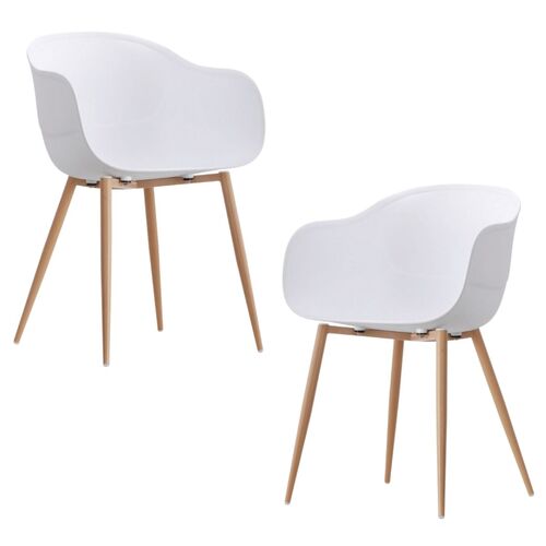 Jayden White Charming Beetle Dining Chair Set of 2