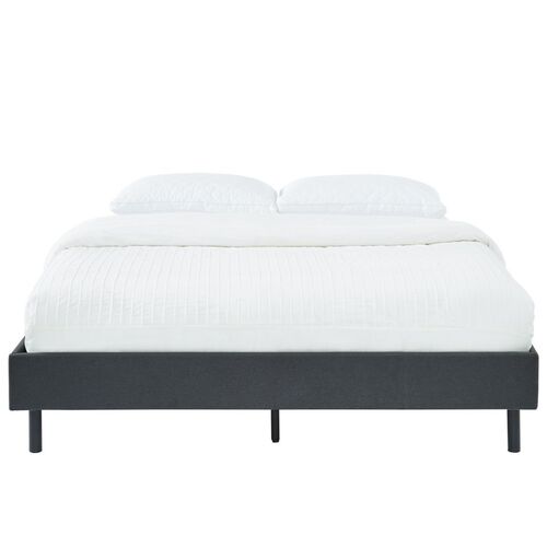 Modern Minimalist Charcoal Bed Base Frame King