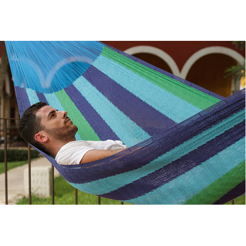 Mayan Legacy Bed Cotton hammock - in Oceanica colour