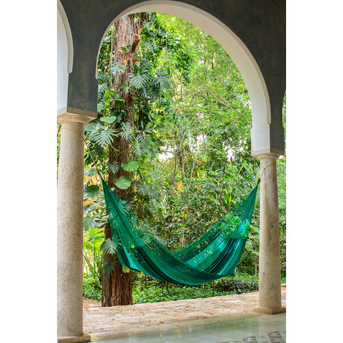 Mayan Legacy King Plus Size Nylon Mexican Hammock in Fresh Garden Colour