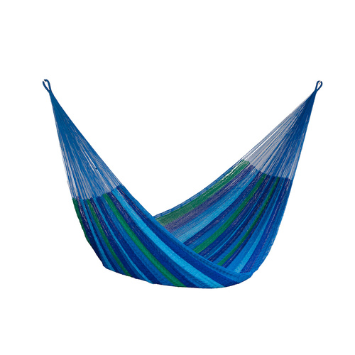 Mayan Legacy Jumbo Plus Size Nylon Mexican Hammock in Oceanica Colour