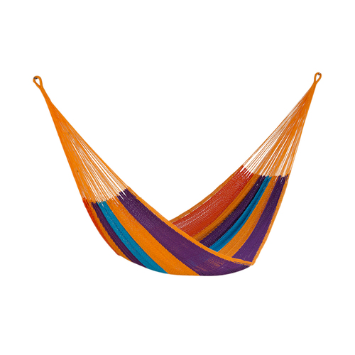 Mayan Legacy Jumbo Size Outdoor Cotton Mexican Hammock in Alegra Colour