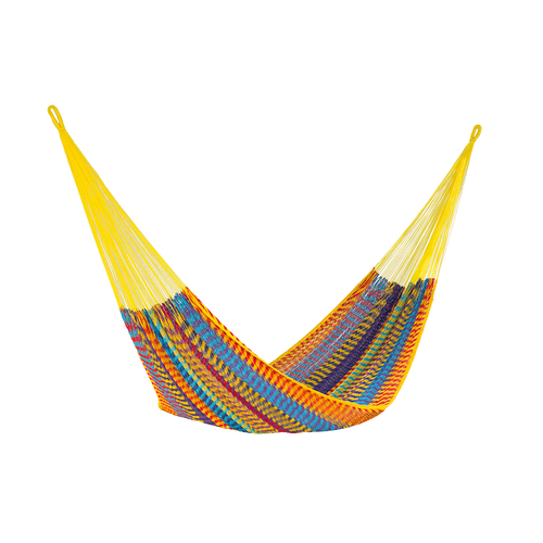 Mayan Legacy King Size Outdoor Cotton Mexican Hammock in Confeti Colour