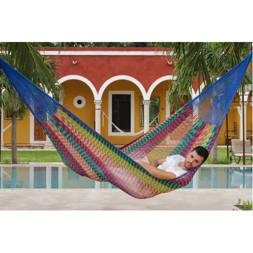 Outdoor undercover cotton Mayan Legacy hammock King size Mexicana