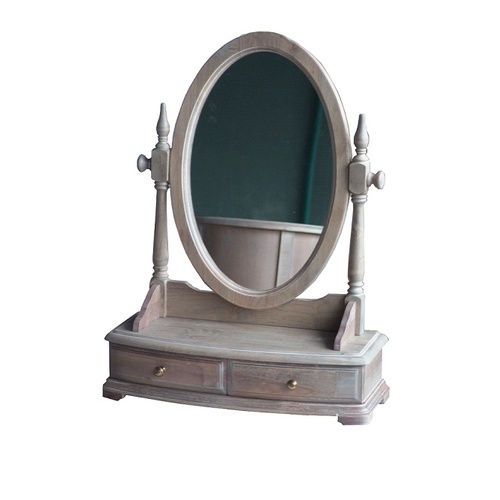 Wash White Dressing Unit With Mirror