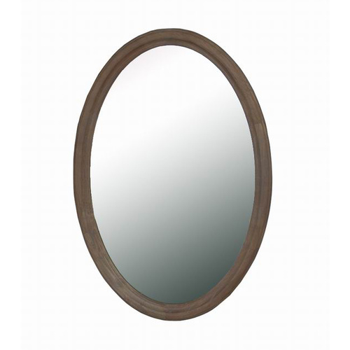 Wash White Oval Mirror