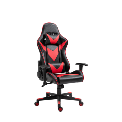 Gaming Office Chair Computer Use PU Executive Racing Recliner Backrest Armrest Black and Red