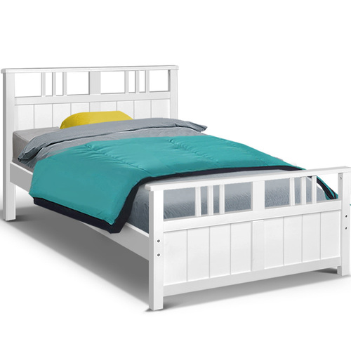 Artiss Wooden Bed Frame King Single Size Timber Kids Adults Mattress Base EVA