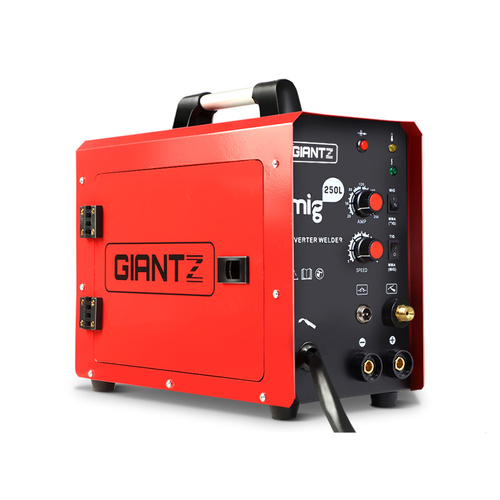 GIANTZ MIG Welding Machine DC Inverter Welder MAG MMA ARC Gas Gasless IGBT 250Amp