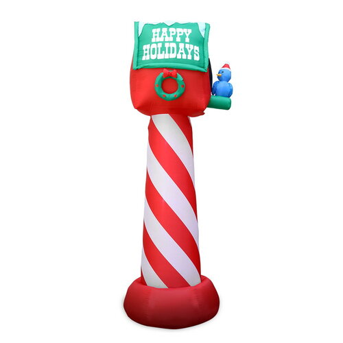 Jingle Jollys Inflatable Christmas Mailbox 2.4M Lights Xmas Outdoor Decoration