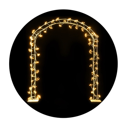 Jingle Jollys Christmas Motif Lights LED Metal Archway Waterproof Outdoor Xmas